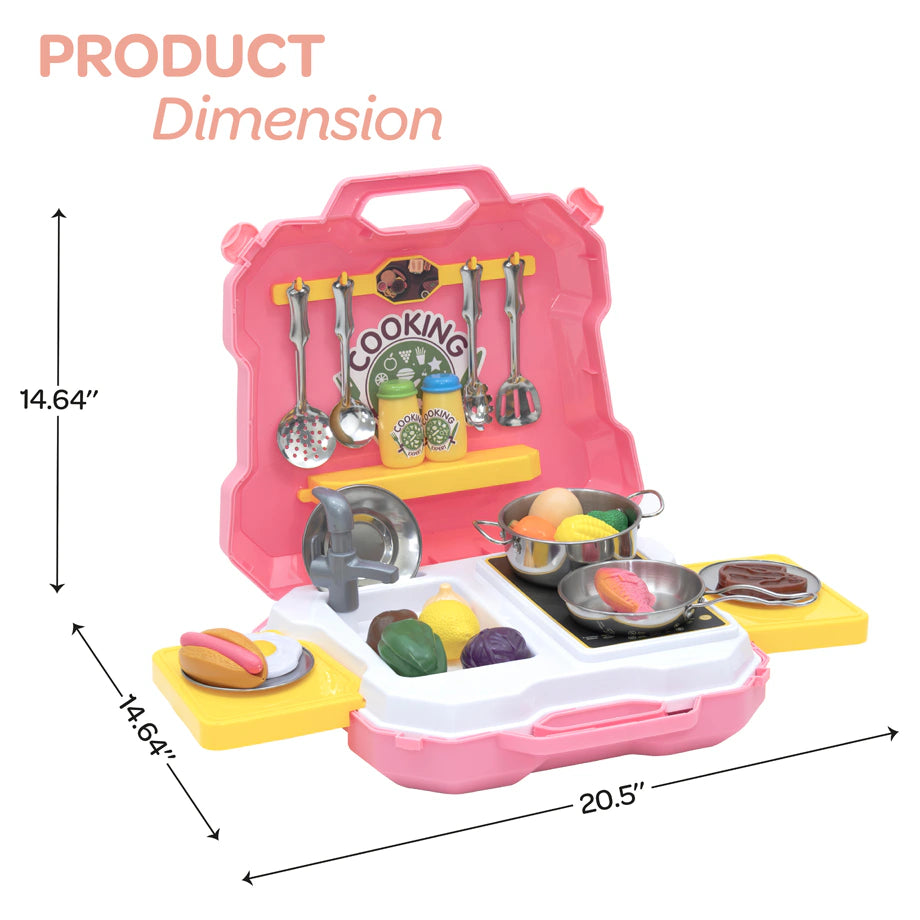 Moon Kitchen Expert Junior Chef Stainless Steel Kitchen Cooking Set (35Pcs)