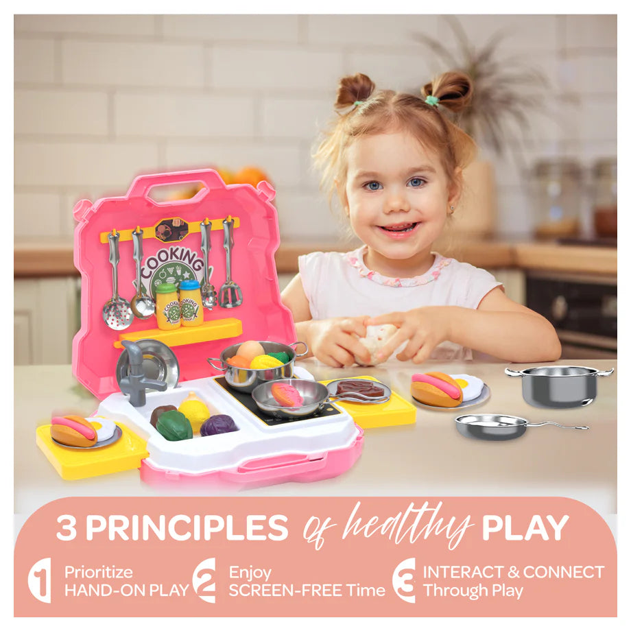 Moon Kitchen Expert Junior Chef Stainless Steel Kitchen Cooking Set (35Pcs)