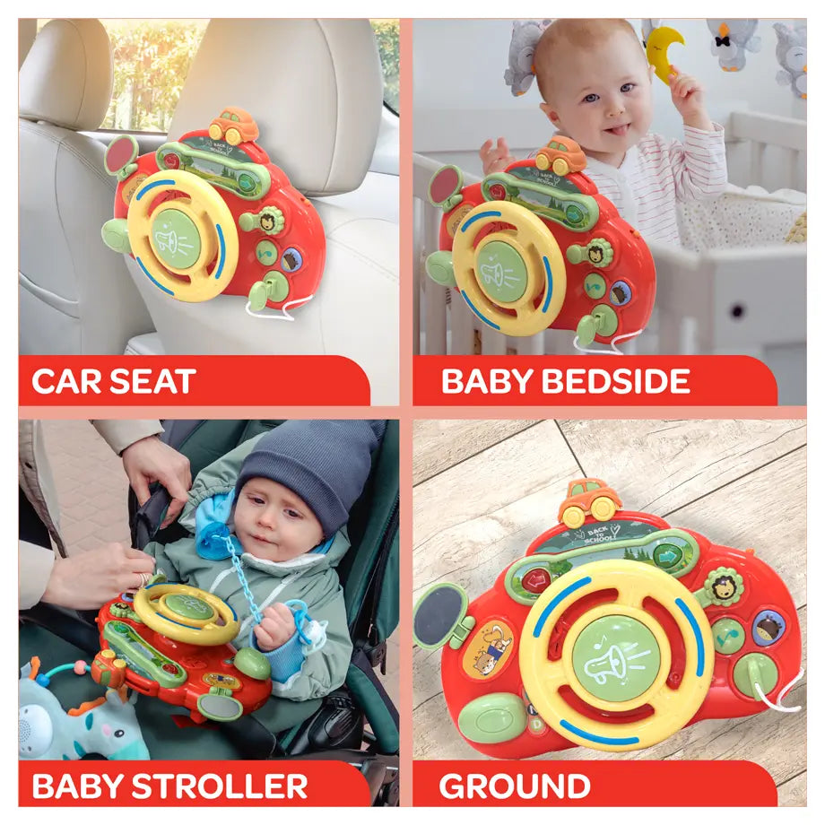Moon Toddler Steering Wheel Toy Car Seat/Stroller/Crib
