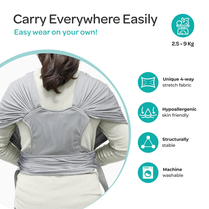 Moon KaryGo Baby Sling Carrier (Mid Grey)