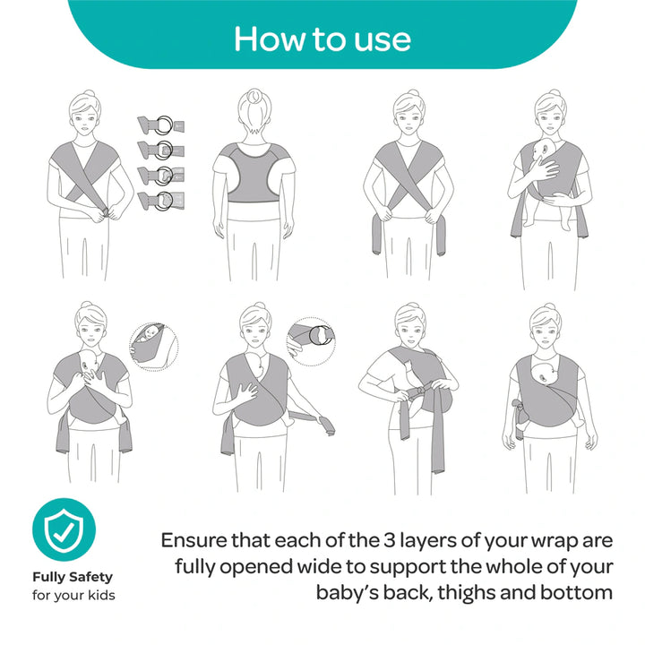 Moon KaryGo Baby Sling Carrier (Mid Grey)