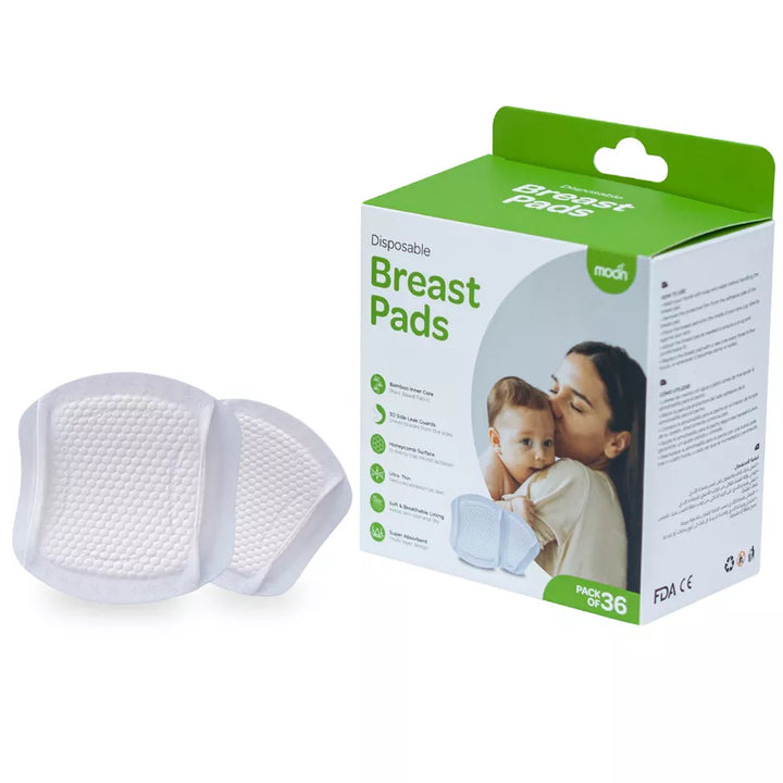 Moon Disposible Breast Pads (White)