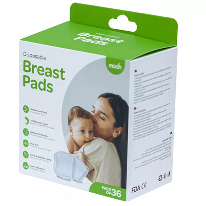 Moon Disposible Breast Pads (White)
