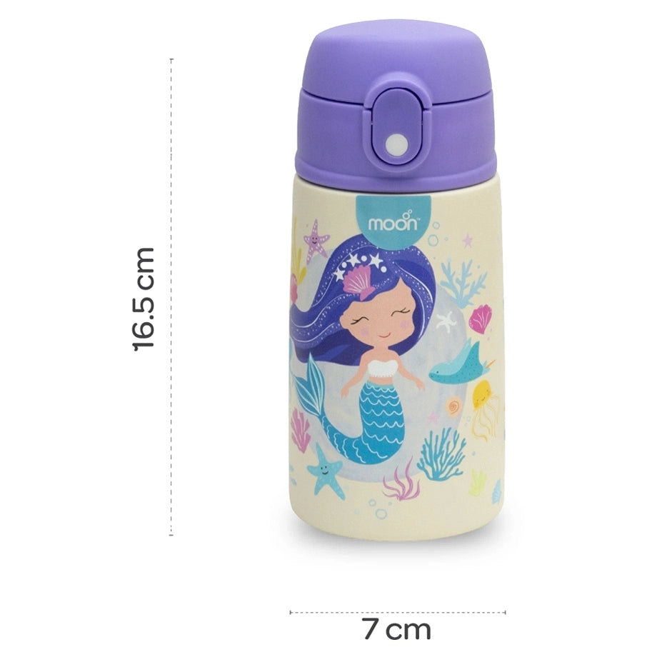 Moon Kids Insulated Sipper Water Bottle 350ml (Mermaid)