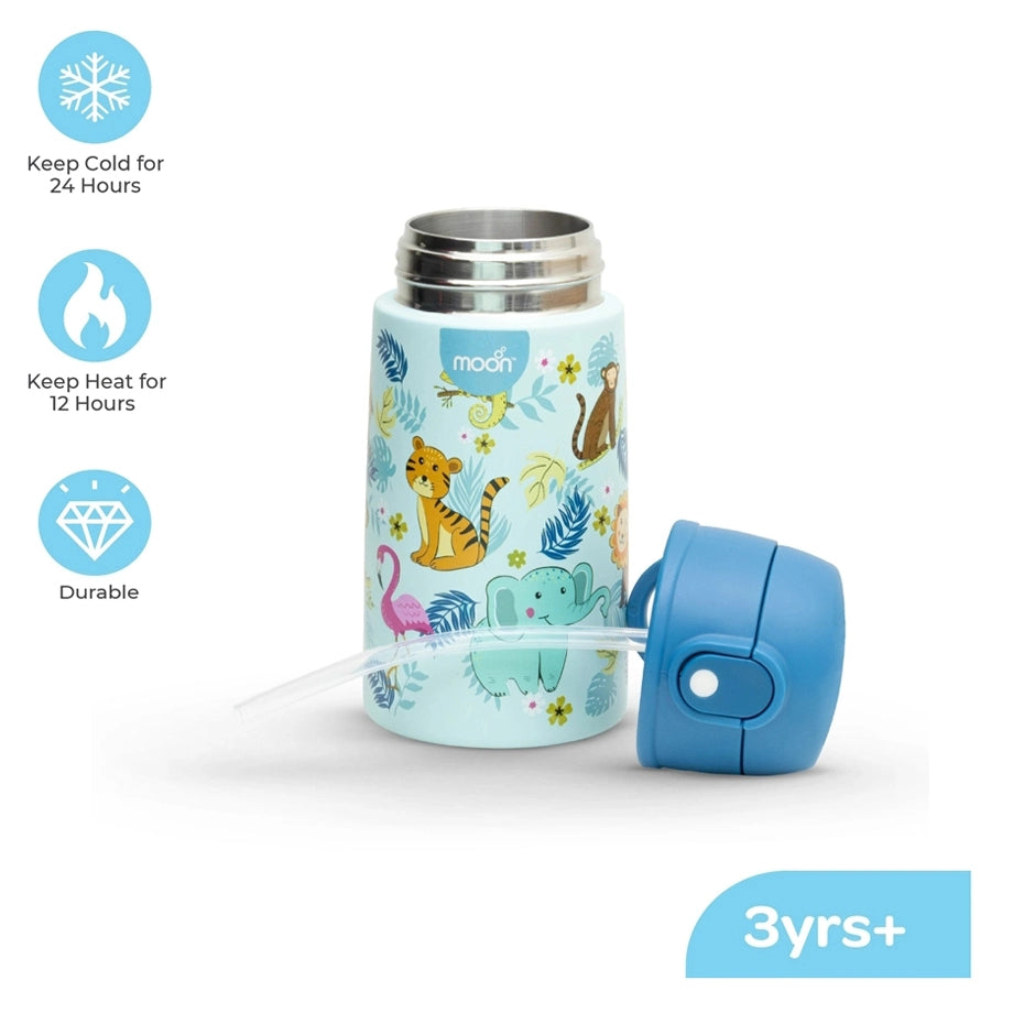 Moon Kids Insulated Water Bottle 350ml (Animal)