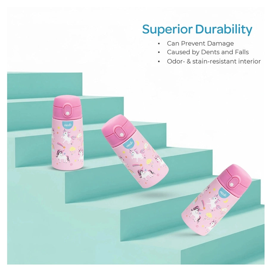 Moon Kids Insulated Sipper Water Bottle 350ml (Unicorn)