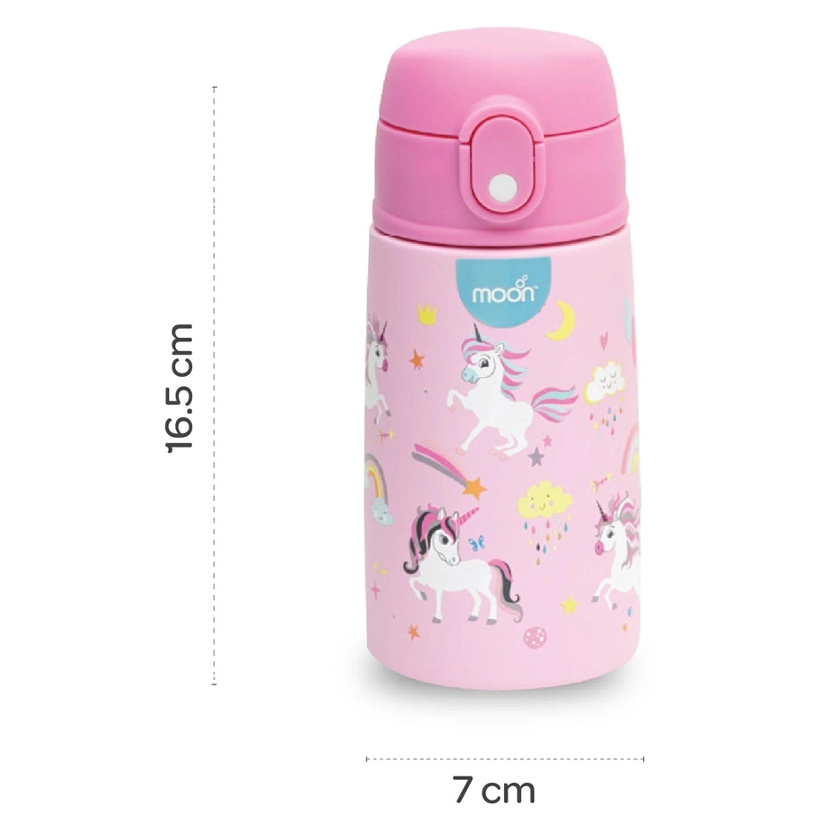 Moon Kids Insulated Sipper Water Bottle 350ml (Unicorn)