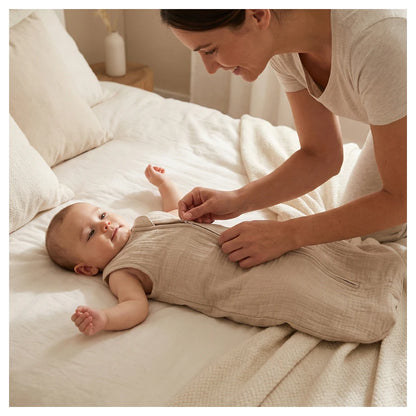 Moon Organic Crinkle Muslin Sleep Sack (1 Tog 0–6 Months)