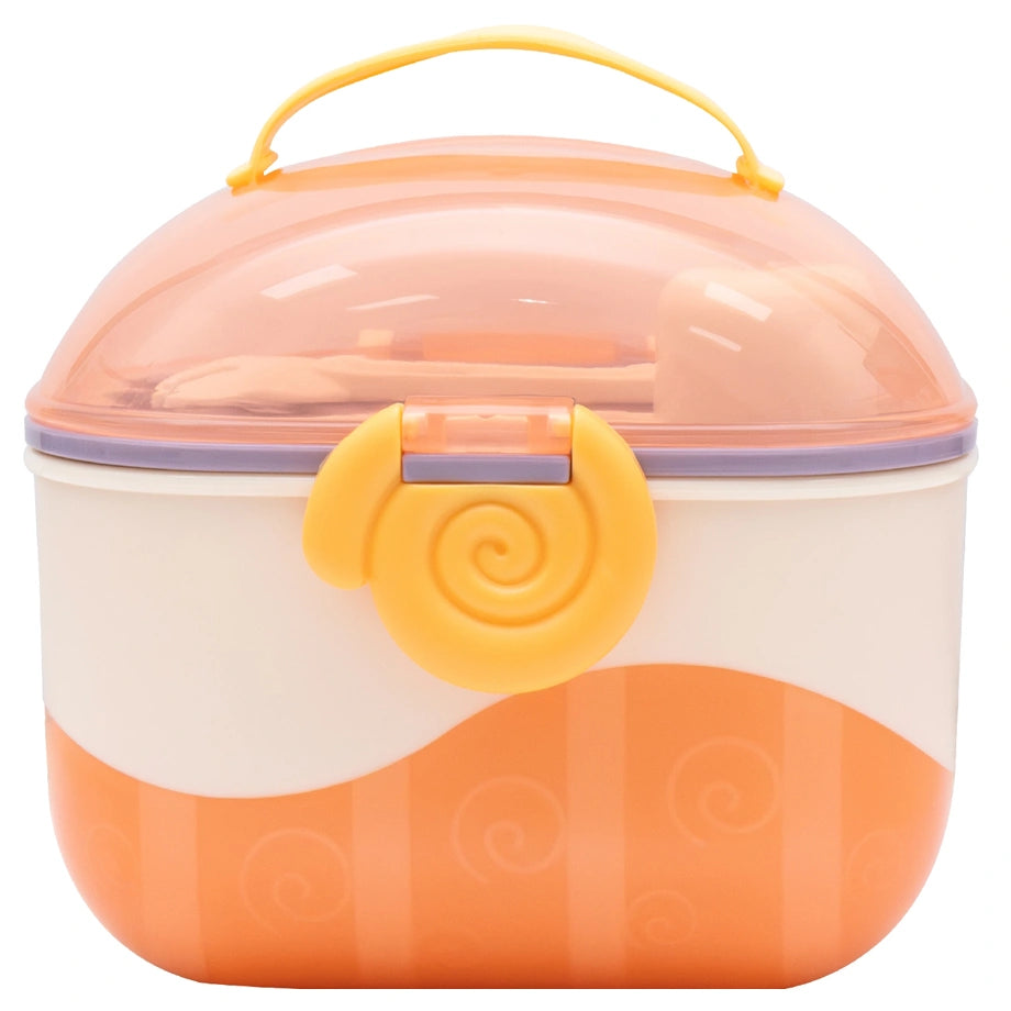 Moon Baby Milk Powder Storage Box Formula Dispenser with Scoop & Fork (Orange)