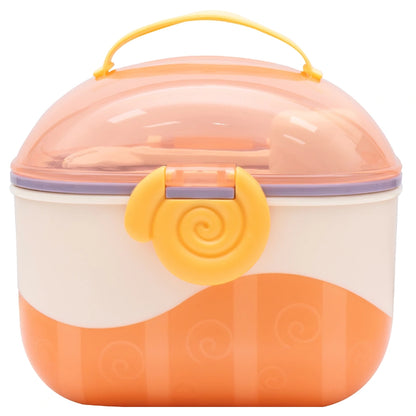 Moon Baby Milk Powder Storage Box Formula Dispenser with Scoop & Fork (Orange)