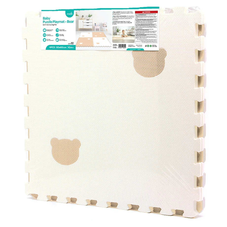 Moon Bear Baby Puzzle Playmat EVA Foam Floor Mat (Bear)