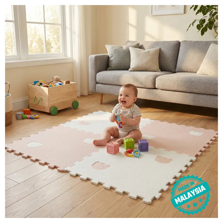 Moon Bear Baby Puzzle Playmat EVA Foam Floor Mat (Bear)