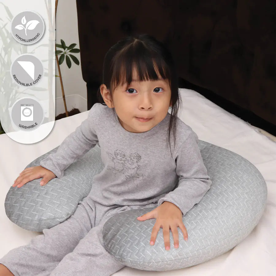 Moon - Feeding Pillow with Bamboo Rayon (Grey)