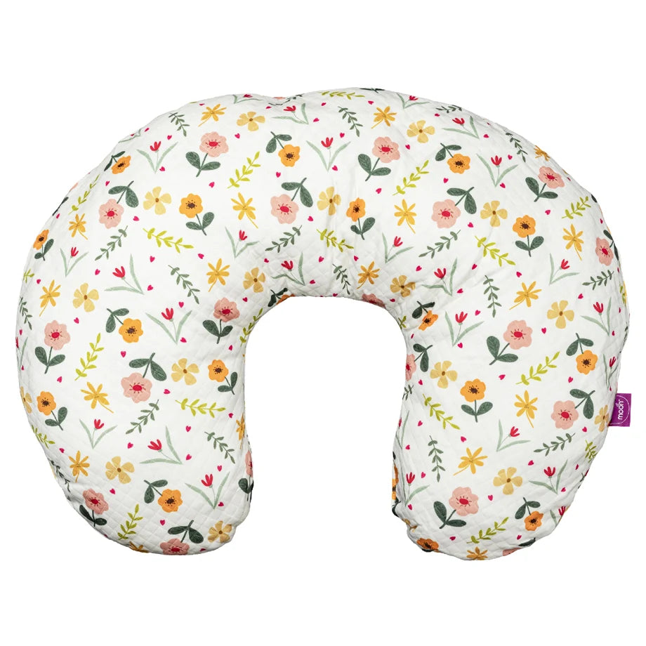Moon Portable Nursing Support Pillow with Washable Cover (Flowers)