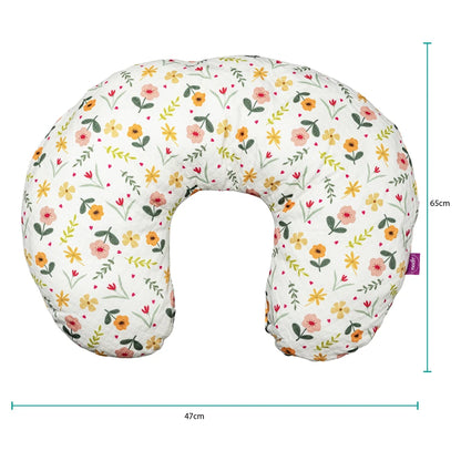 Moon Portable Nursing Support Pillow with Washable Cover (Flowers)