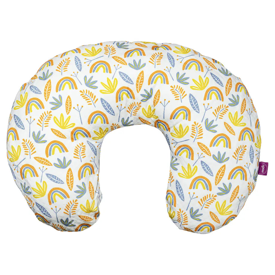 Moon Portable Nursing Breast Feeding Baby Support Pillow Cushion With Washable Zippered Cover-Rainbow