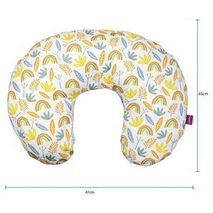 Moon Portable Nursing Breast Feeding Baby Support Pillow Cushion With Washable Zippered Cover-Rainbow