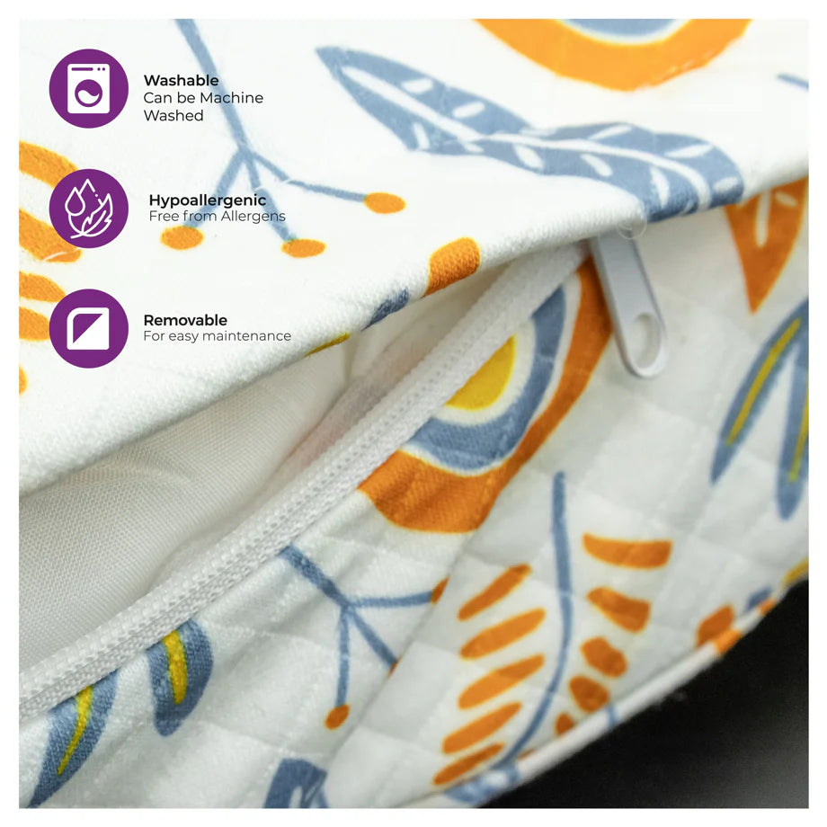Moon Portable Nursing Breast Feeding Baby Support Pillow Cushion With Washable Zippered Cover-Rainbow