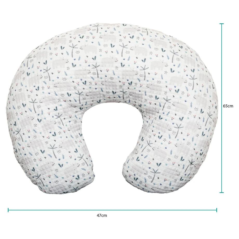 Moon Portable Nursing Support Pillow with Washable Cover (Hippo)