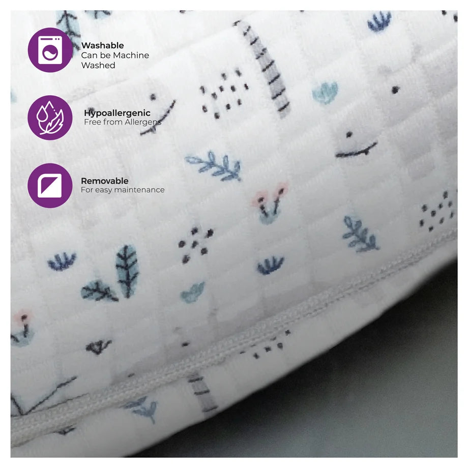 Moon Portable Nursing Support Pillow with Washable Cover (Hippo)