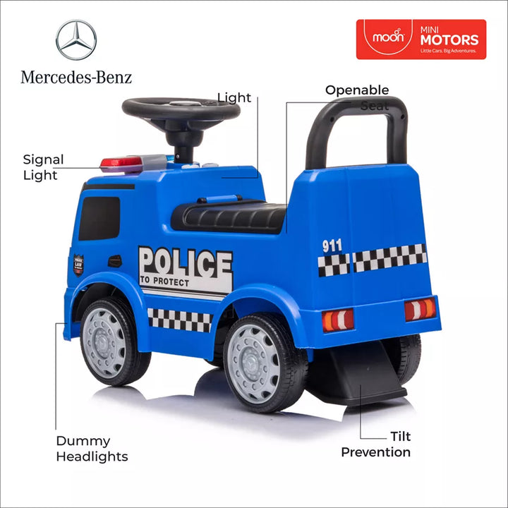 Moon Mercedes Benz Police Licensed Foot to Floor Ride (Blue)