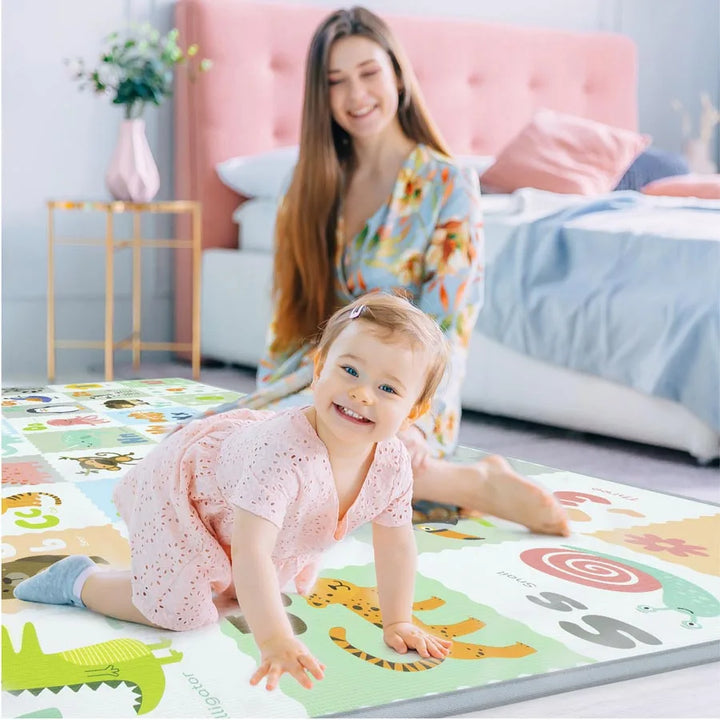 Moon My First Foldable Play/Crawl Floor Mat Alphabet/Number