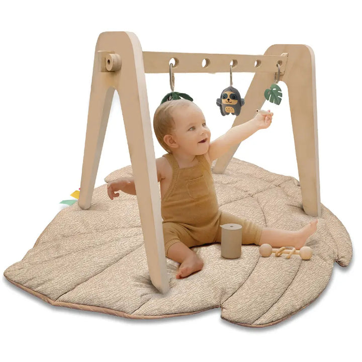 Moon Natures Nook Maple Leaf Shaped Baby Playmat (Beige)