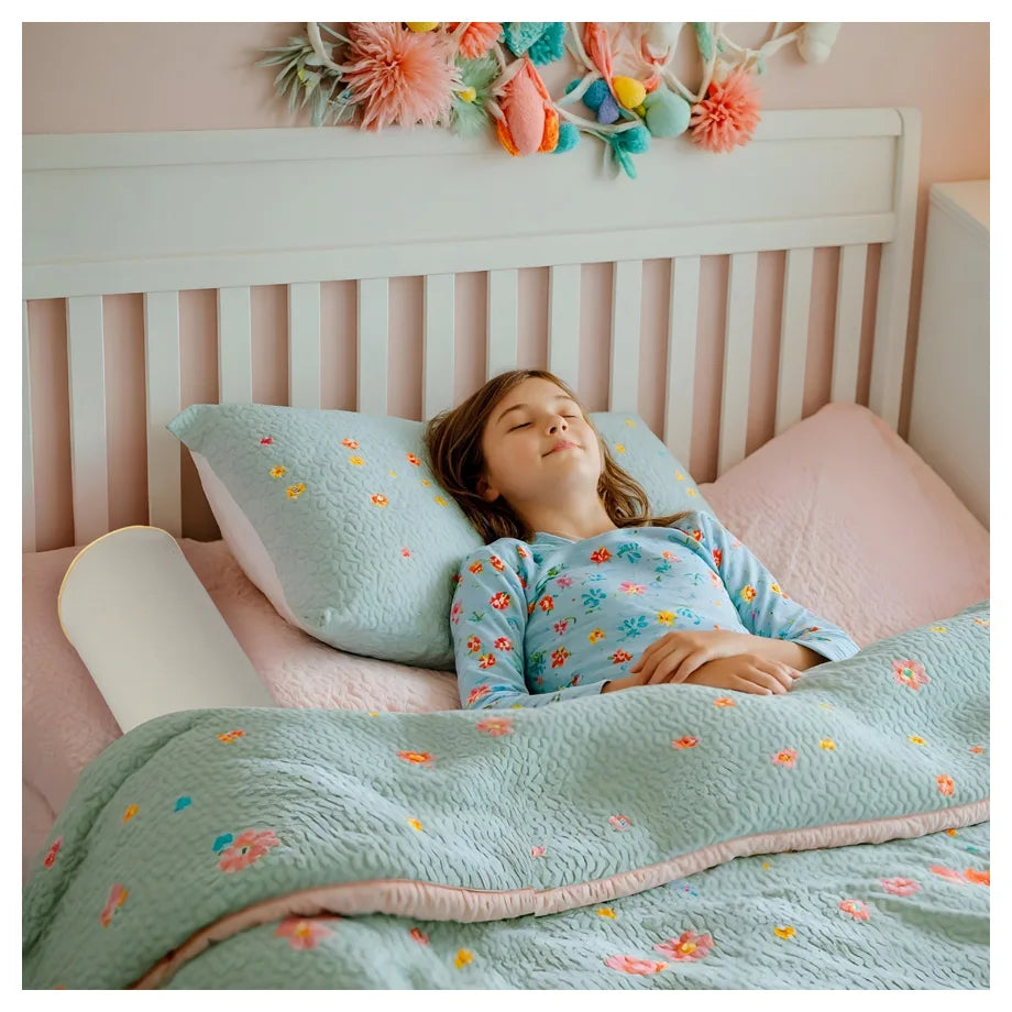 Moon Organic Toddler Half Moon Bed Bumper (White)