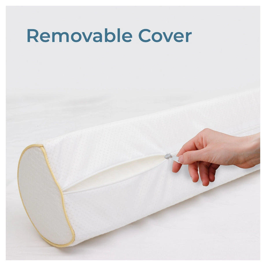 Moon Organic Toddler Half Moon Bed Bumper (White)