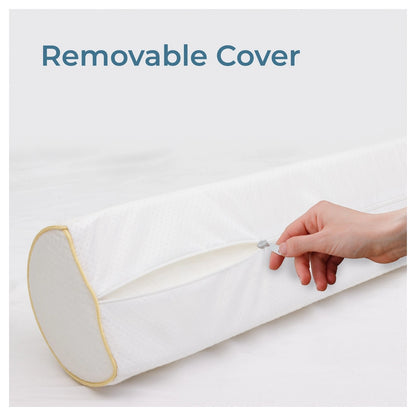 Moon Organic Toddler Half Moon Bed Bumper (White)