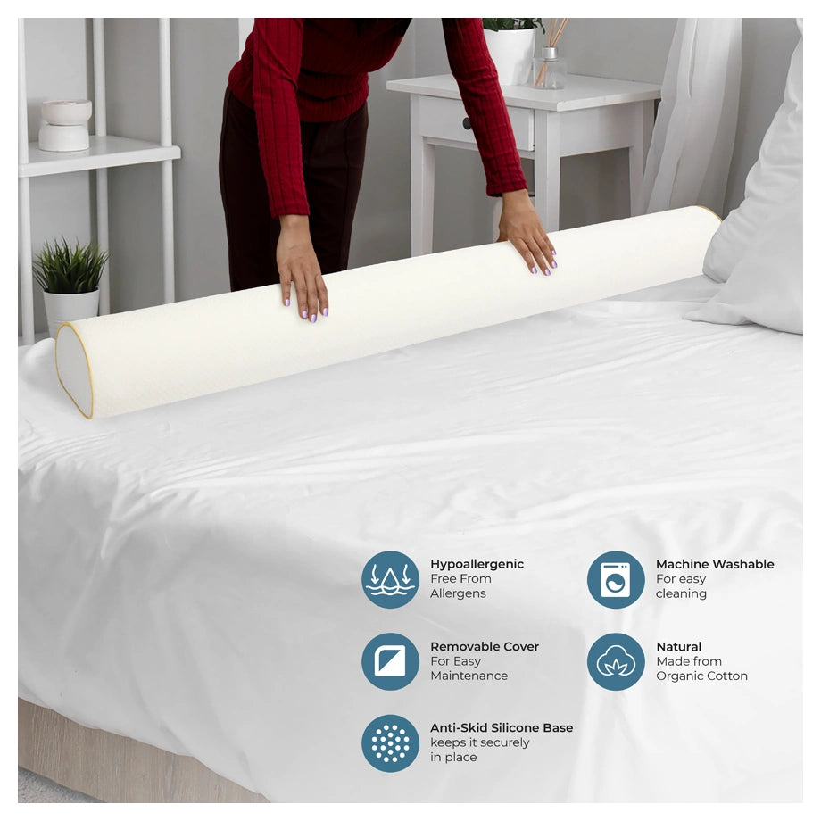 Moon Organic Toddler Half Moon Bed Bumper (White)