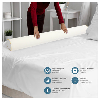 Moon Organic Toddler Half Moon Bed Bumper (White)