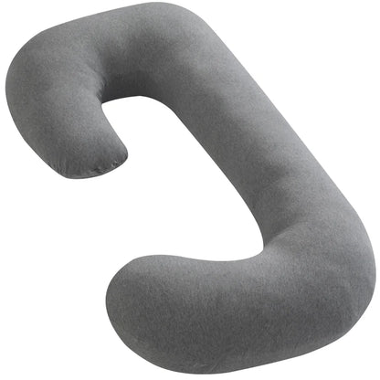 Moon Organic C Shaped Maternity Pillow (Light Grey)