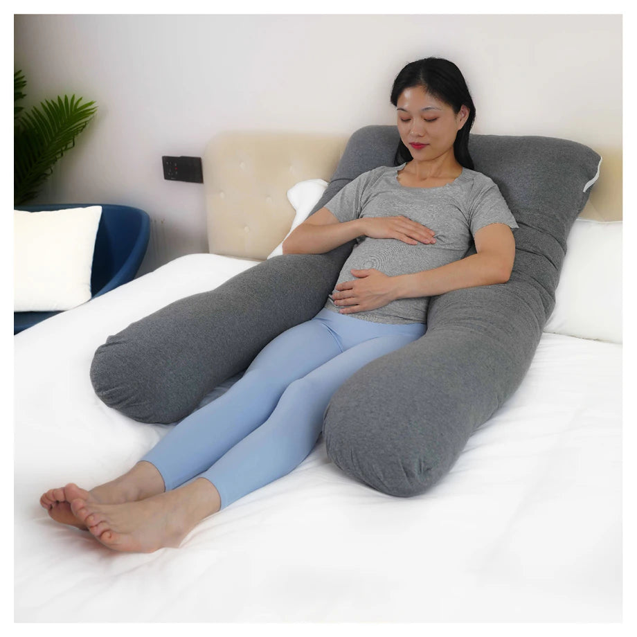 Moon Organic U Shaped Maternity Pillow (Grey)