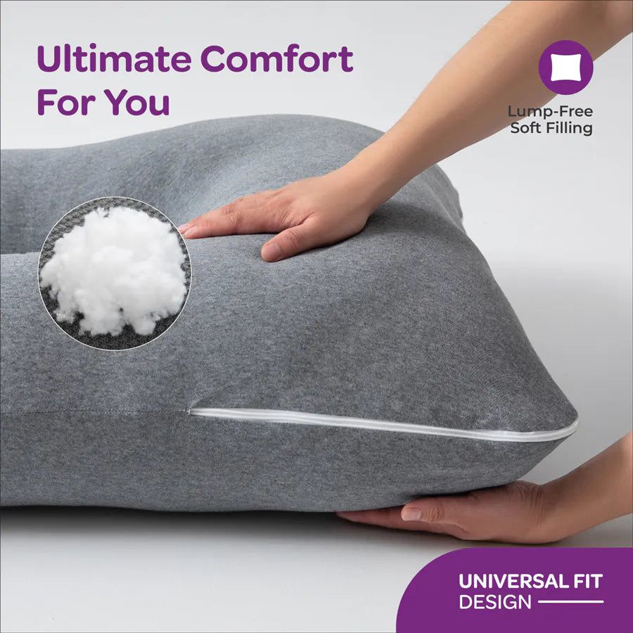 Moon Organic U Shaped Pregnancy Pillow (Grey)
