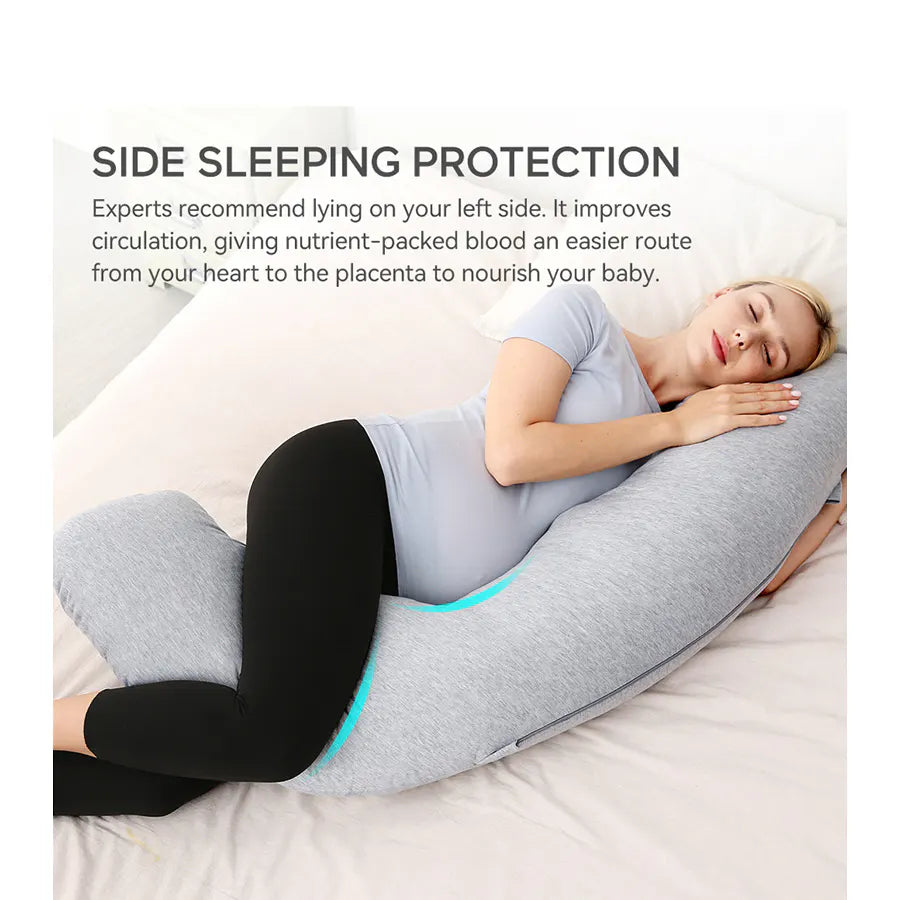 Momcozy J Shaped Maternity Body Pillow