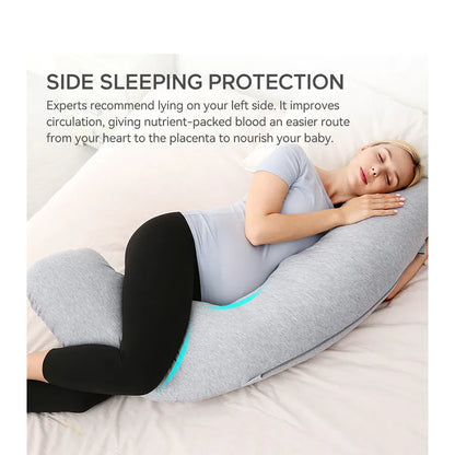 Momcozy J Shaped Maternity Body Pillow