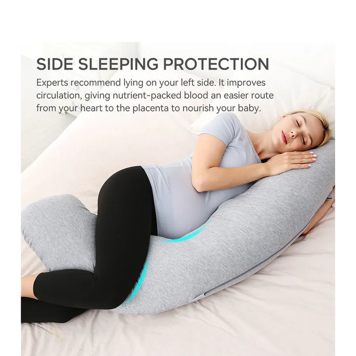 Momcozy J Shaped Maternity Body Pillow