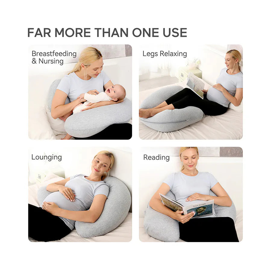Momcozy J Shaped Maternity Body Pillow