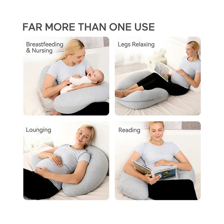 Momcozy J Shaped Maternity Body Pillow