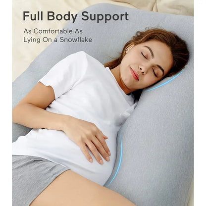 Momcozy U Shaped Cooling Fabric Pregnancy Pillow