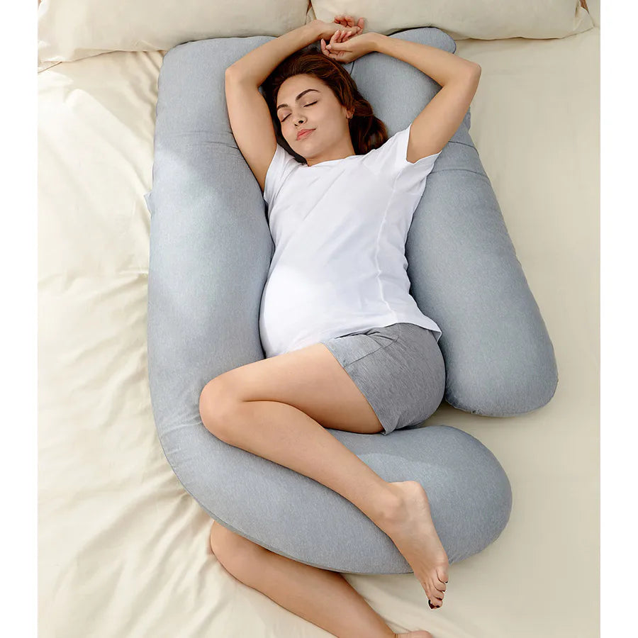 Momcozy U Shaped Cooling Fabric Pregnancy Pillow