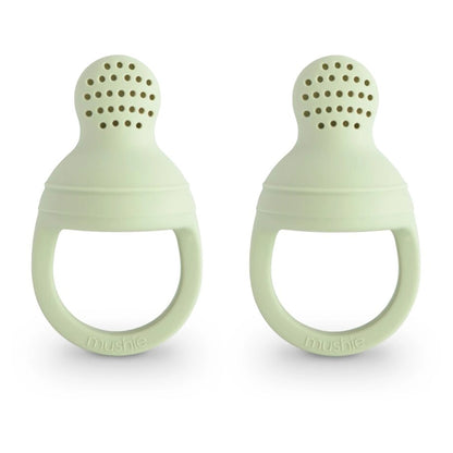 Mushie Silicone Fresh Food Feeder 2-Pack (Sage)