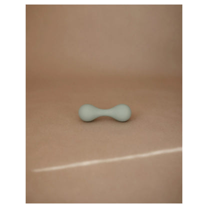 Mushie Silicone Baby Rattle Toy (Cambridge Blue)