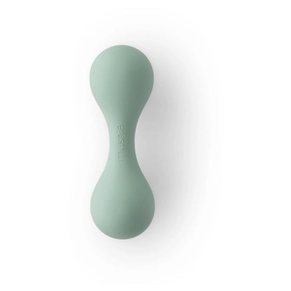 Mushie Silicone Baby Rattle Toy (Cambridge Blue)