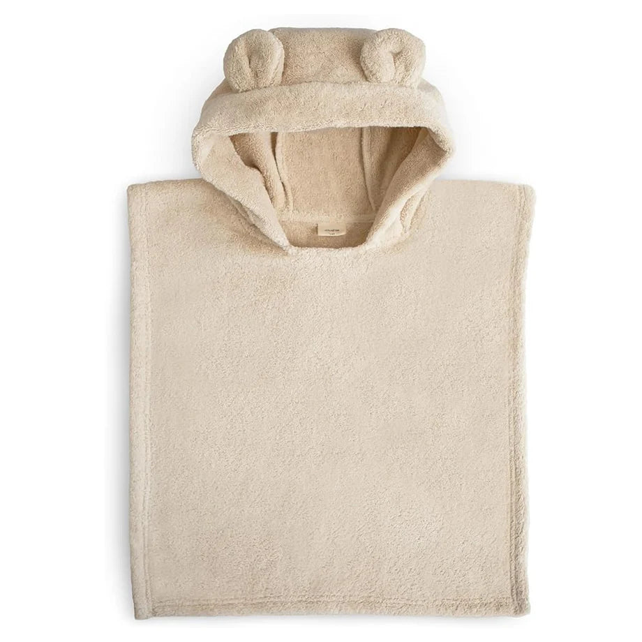 Mushie Poncho Towel Bear (Fog)