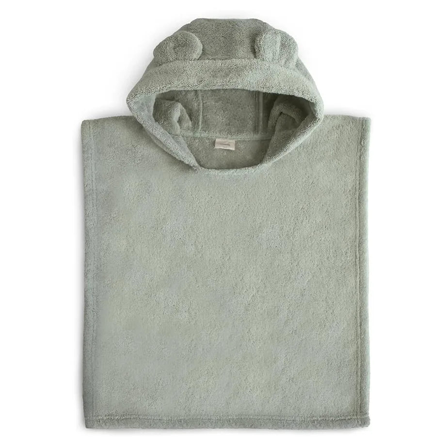 Mushie Poncho Towel Bear (Moss)