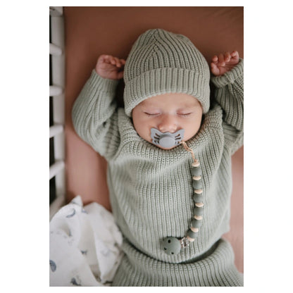Mushie Pacifier Clips Eva (Sage)
