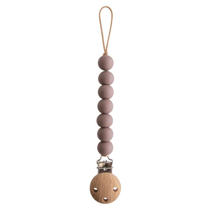 Mushie Pacifier Clips Halo (Ash)