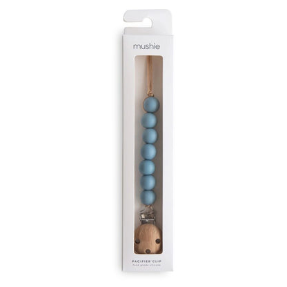 Mushie Pacifier Clips Halo (Cadet Blue)